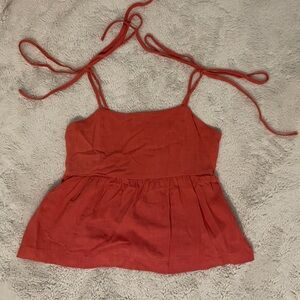 Dex Orange Babydoll Top